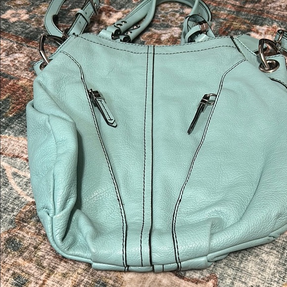 Stylish Blue Leather Bag - Picture 3 of 6